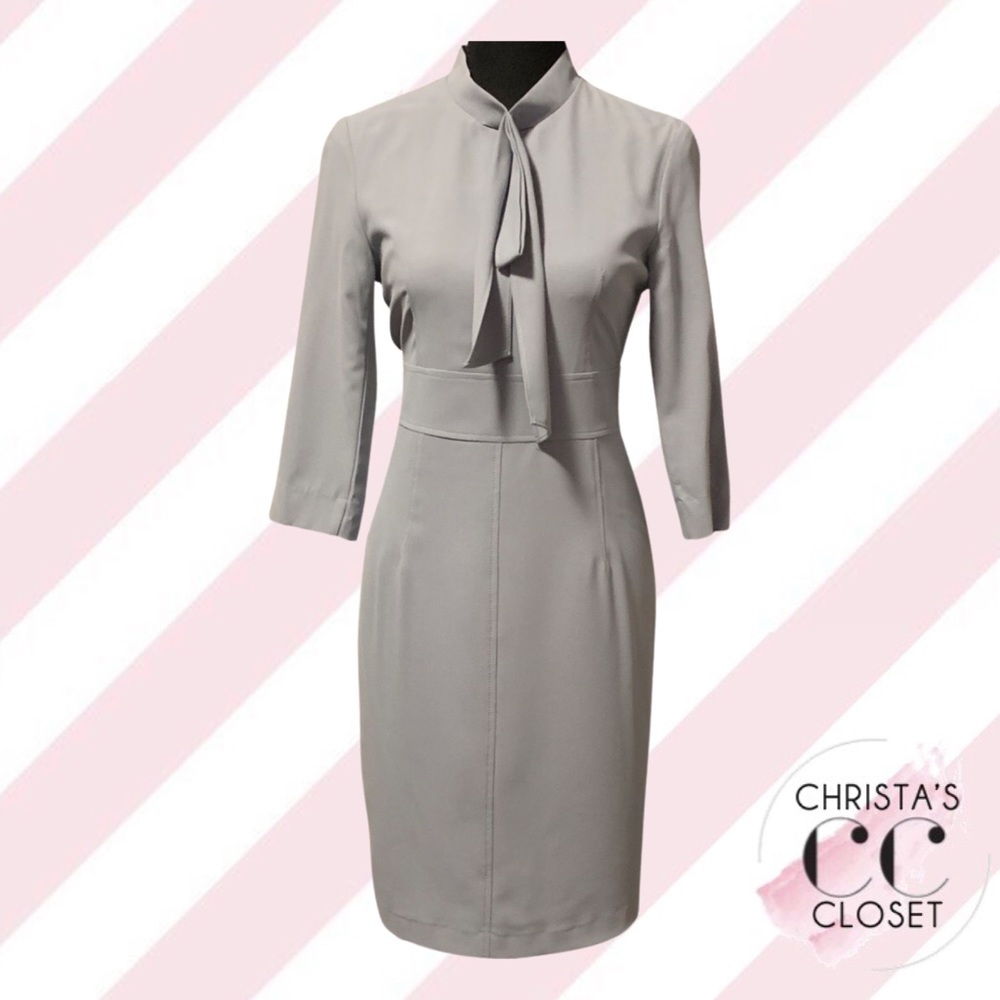 Stunning Business Midi Dress in Grey